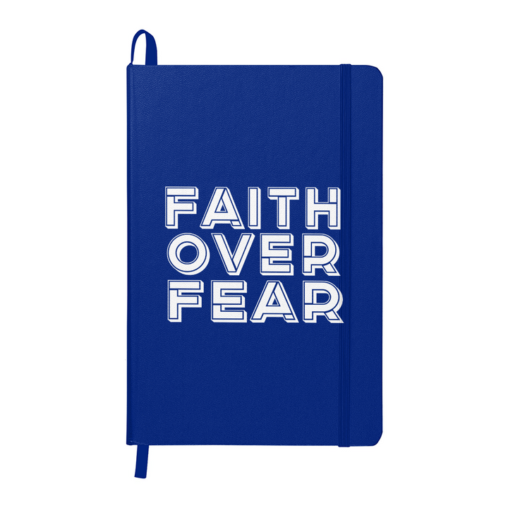 Faith Over Fear (White) Ambassador Bound Journal – Gift for Her - Gift for Him