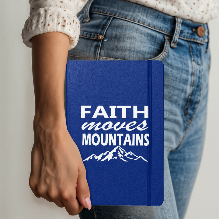 Faith Moves Mountains (White) Ambassador Bound Journal – Gift for Her - Gift for Him