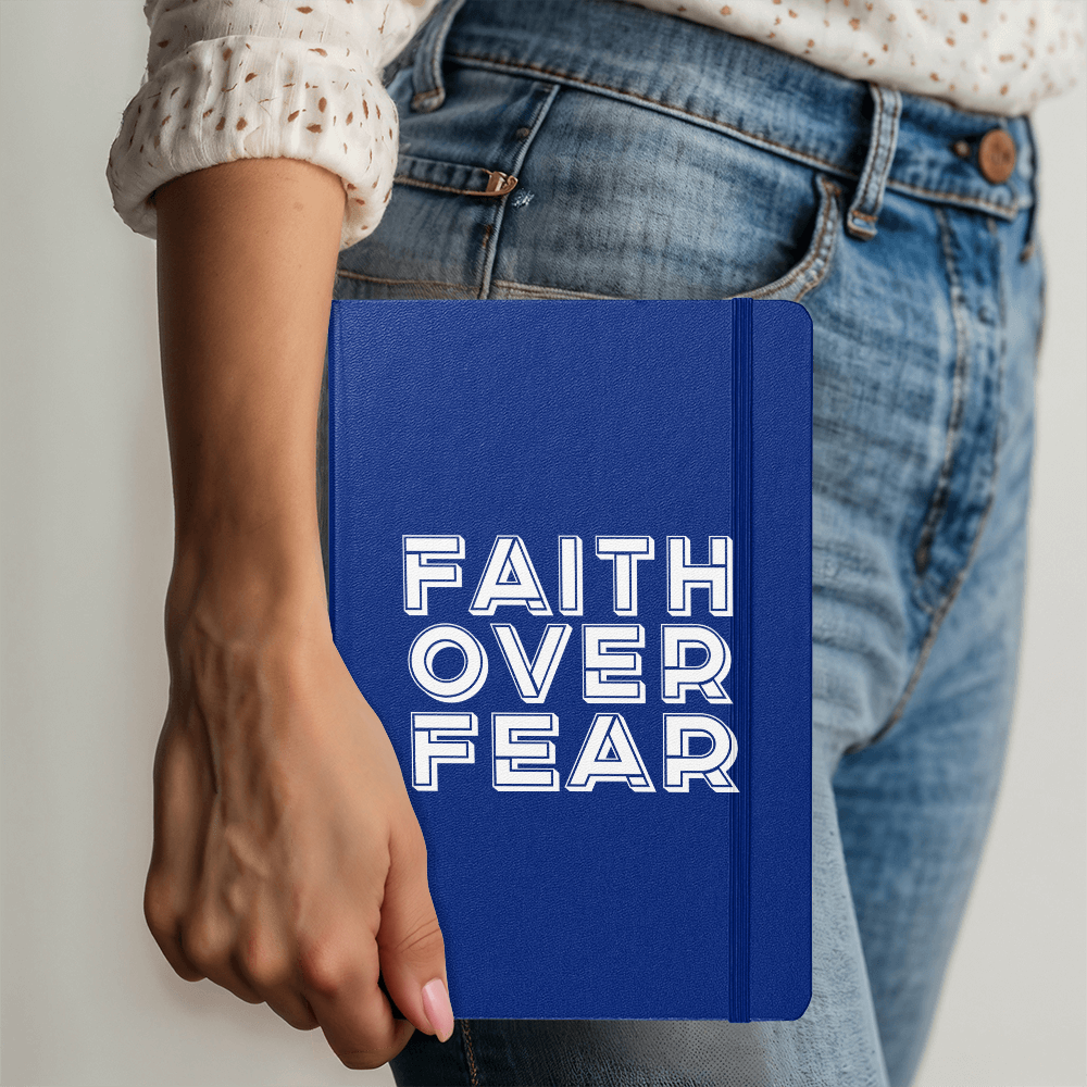 Faith Over Fear (White) - Ambassador Bound Journal - Gift for Her - Gift for Him
