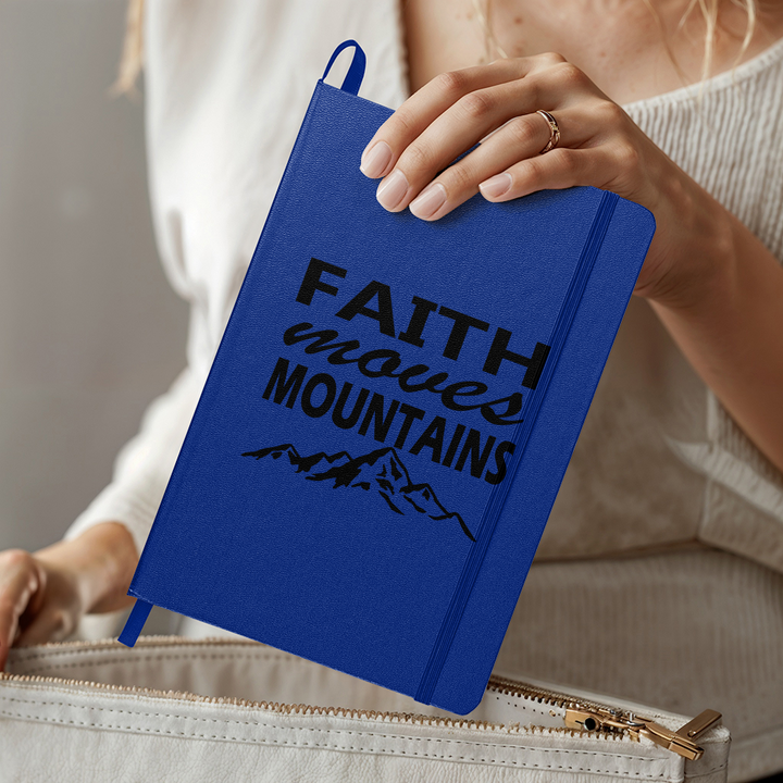 Faith Moves Mountains (Black) Ambassador Bound Journal – Gift for Her - Gift for Him