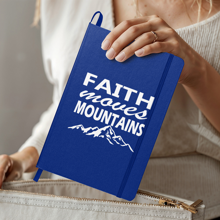 Faith Moves Mountains (White) Ambassador Bound Journal – Gift for Her - Gift for Him