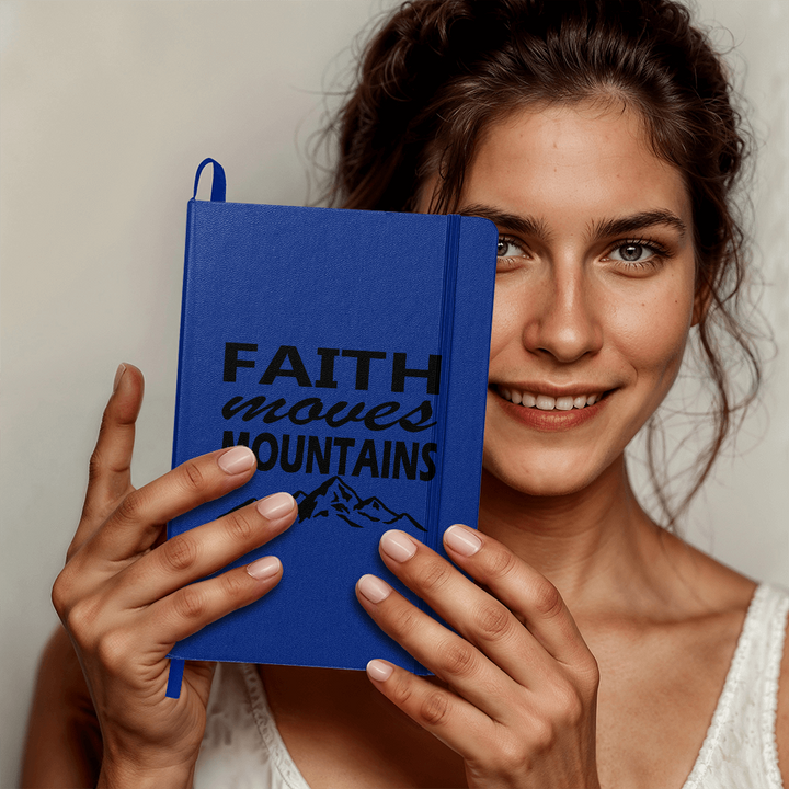 Faith Moves Mountains (Black) Ambassador Bound Journal – Gift for Her - Gift for Him