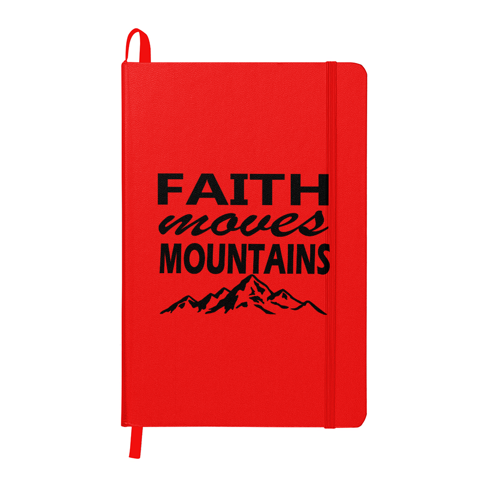 Faith Moves Mountains (Black) - Ambassador Bound Journal - Gift for Her - Gift for Him