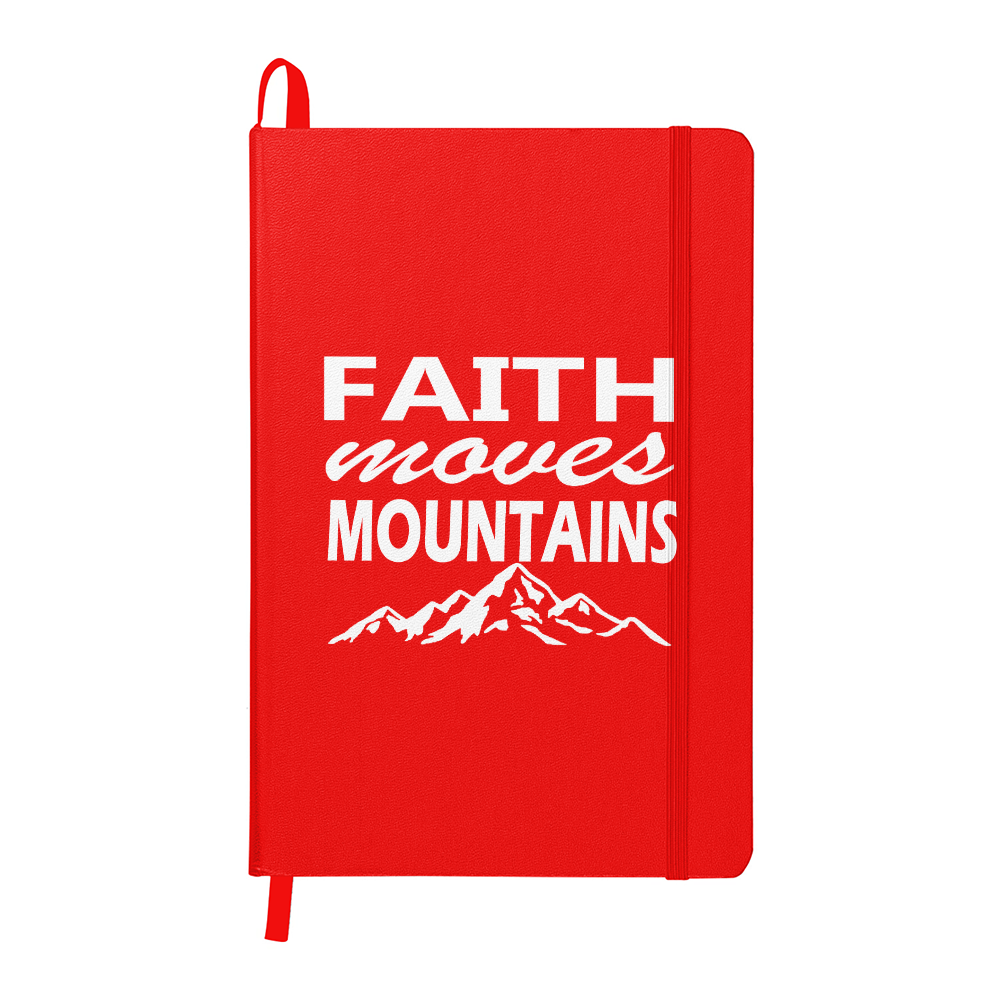 Faith Moves Mountains (White) - Ambassador Bound Journal - Gift for Her - Gift for Him
