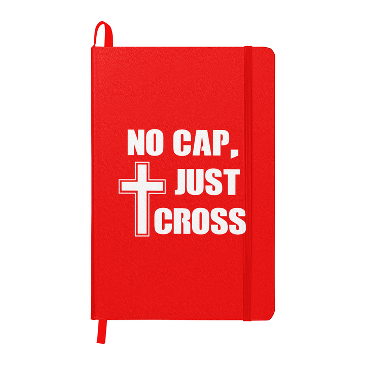 No Cap, Just Cross (White) Ambassador Bound Journal – Gift for Her - Gift for Him