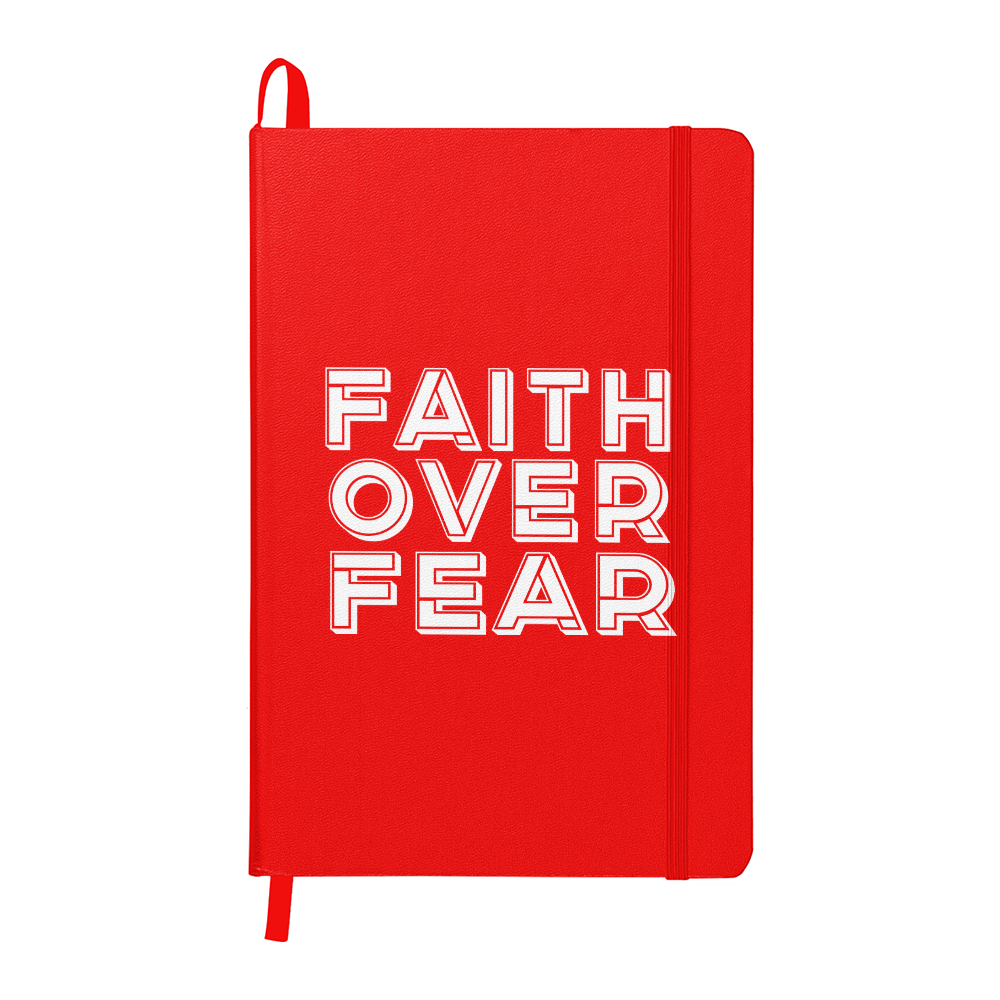 Faith Over Fear (White) Ambassador Bound Journal – Gift for Her - Gift for Him