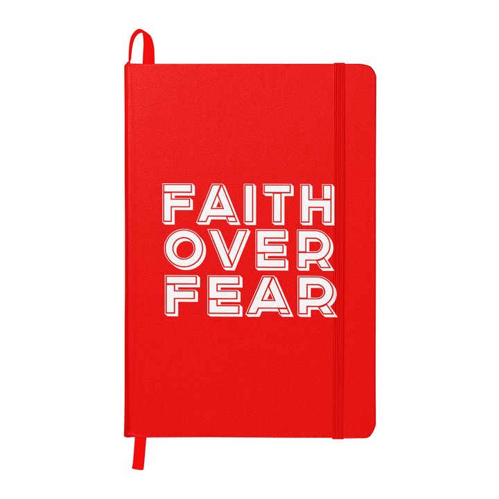 Faith Over Fear (White) Ambassador Bound Journal – Gift for Her - Gift for Him