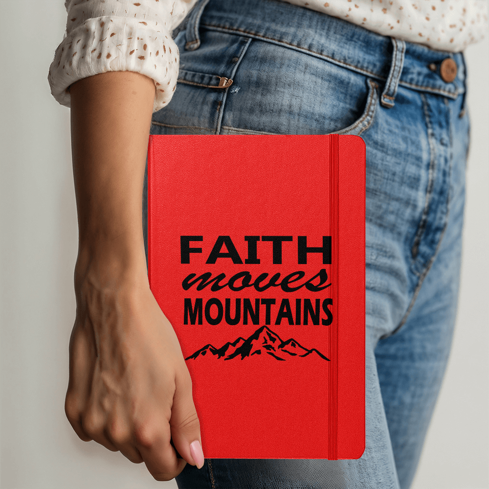 Faith Moves Mountains (Black) Ambassador Bound Journal – Gift for Her - Gift for Him