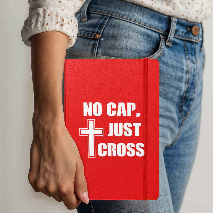 No Cap, Just Cross (White) Ambassador Bound Journal – Gift for Her - Gift for Him