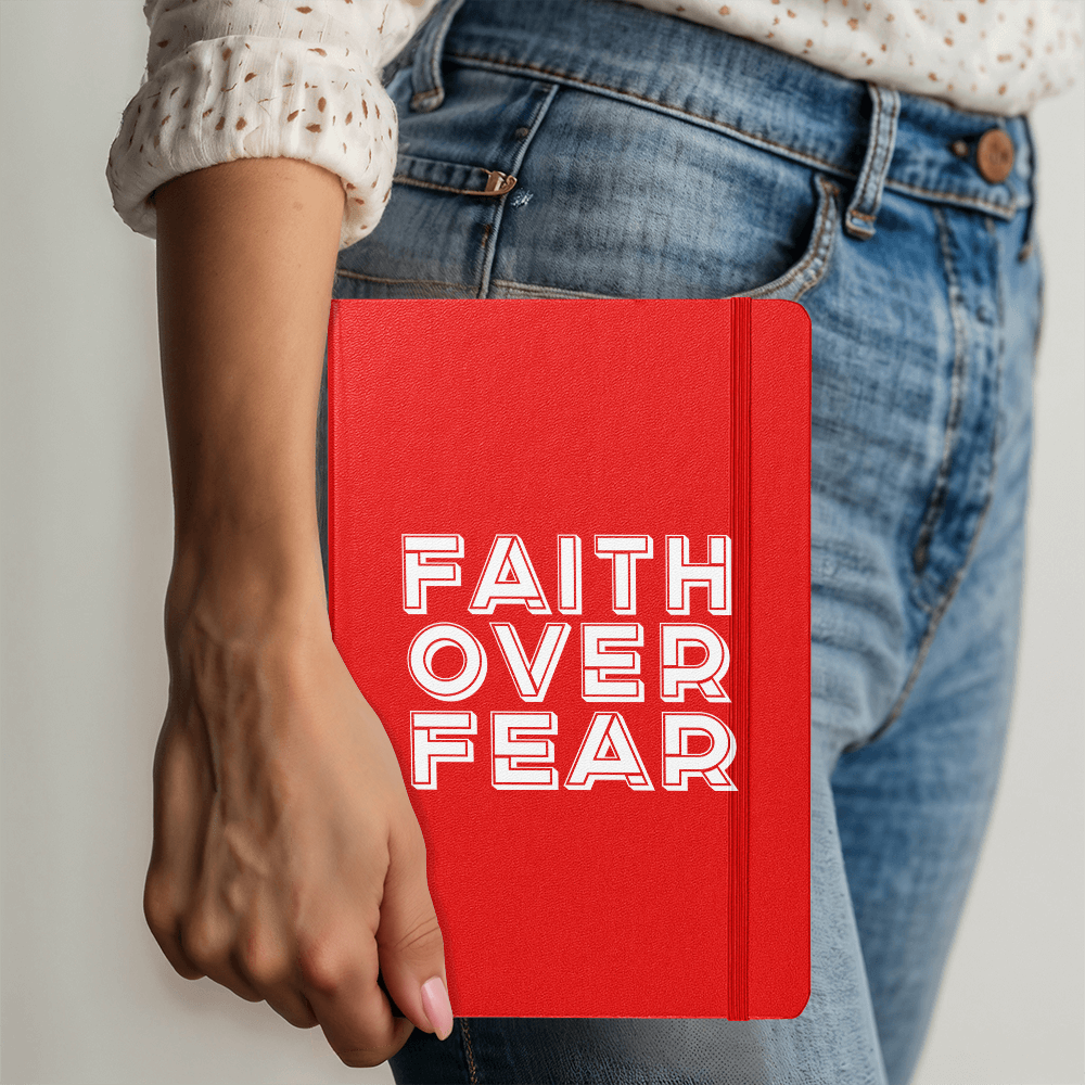 Faith Over Fear (White) Ambassador Bound Journal – Gift for Her - Gift for Him