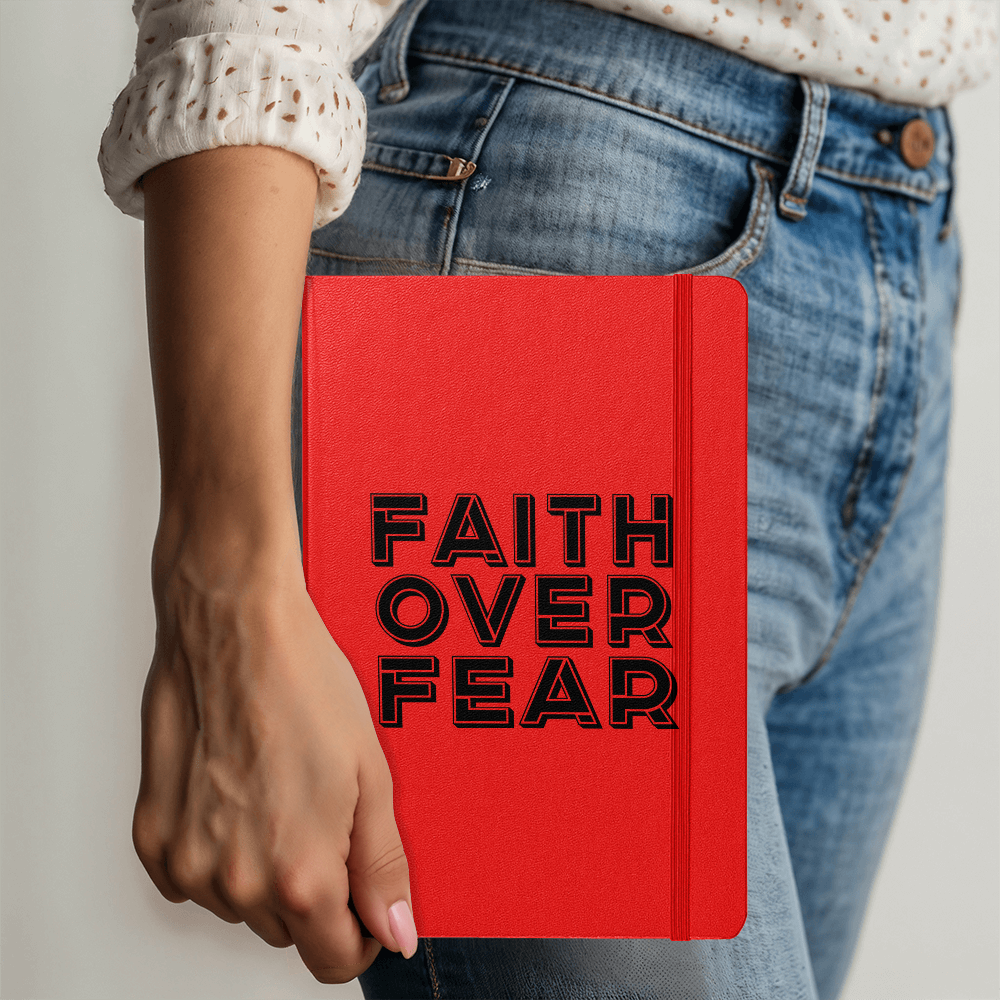 Faith Over Fear (Black) Ambassador Bound Journal – Gift for Her - Gift for Him