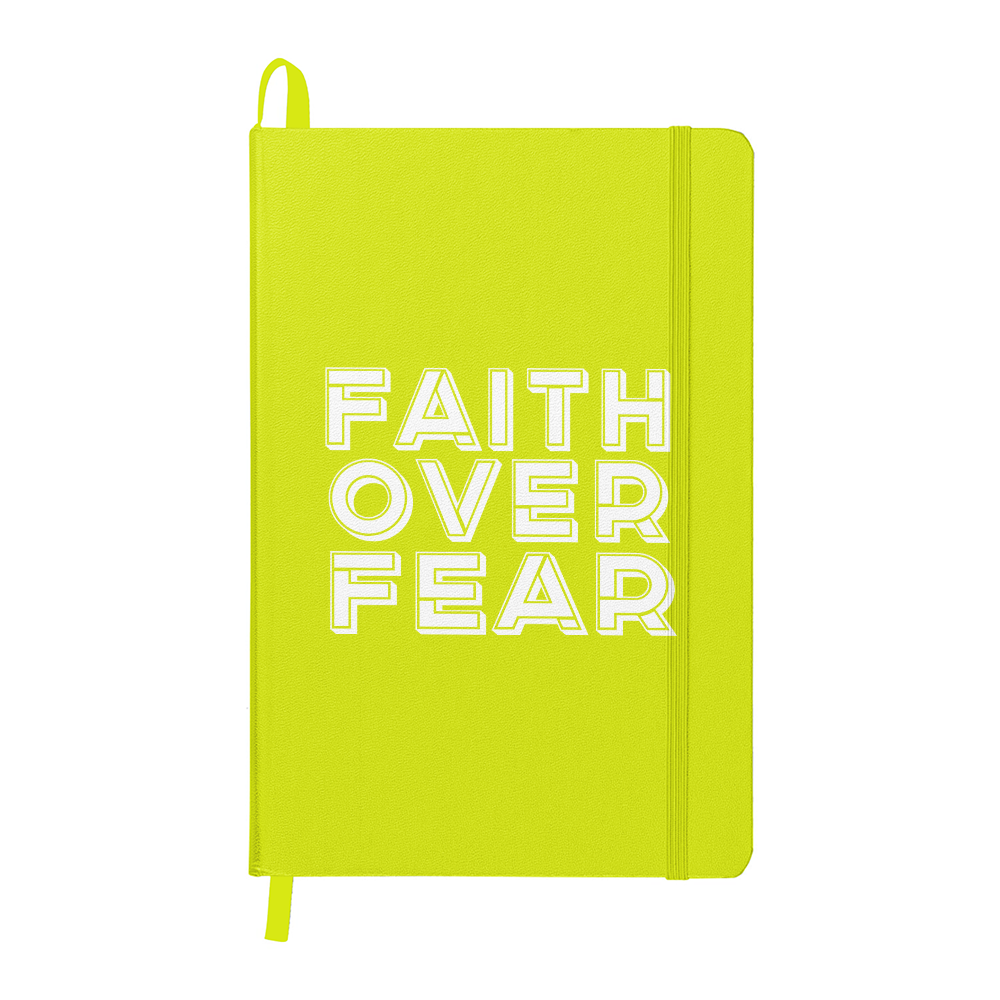 Faith Over Fear (White) Ambassador Bound Journal – Gift for Her - Gift for Him