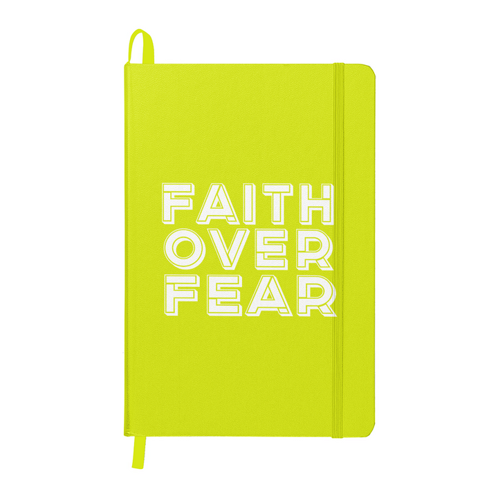 Faith Over Fear (White) Ambassador Bound Journal – Gift for Her - Gift for Him
