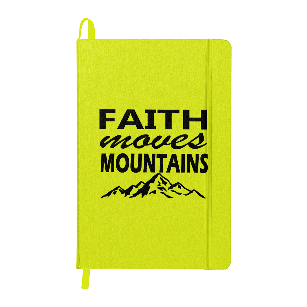 Faith Moves Mountains (Black) - Ambassador Bound Journal - Gift for Her - Gift for Him
