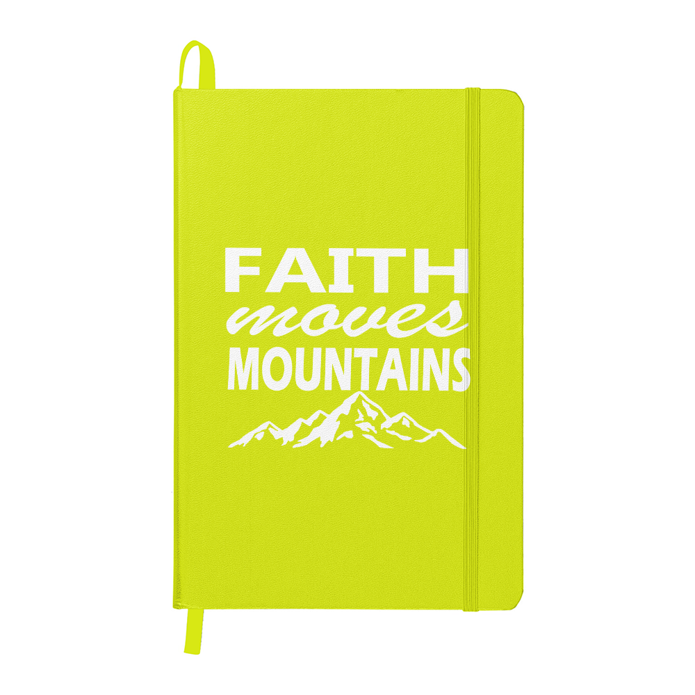 Faith Moves Mountains (White) - Ambassador Bound Journal - Gift for Her - Gift for Him