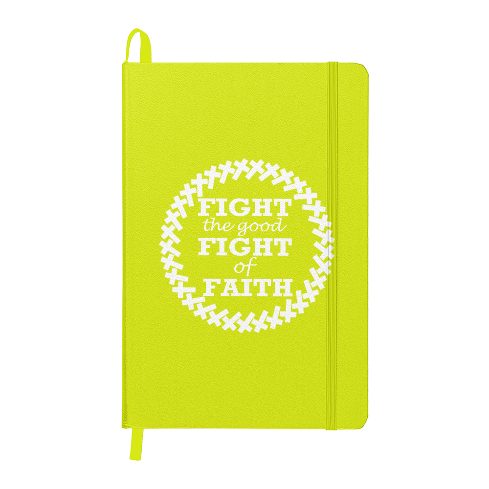 Fight The Good Fight Of Faith (White) - Ambassador Bound Journal - Gift for Her - Gift for Him