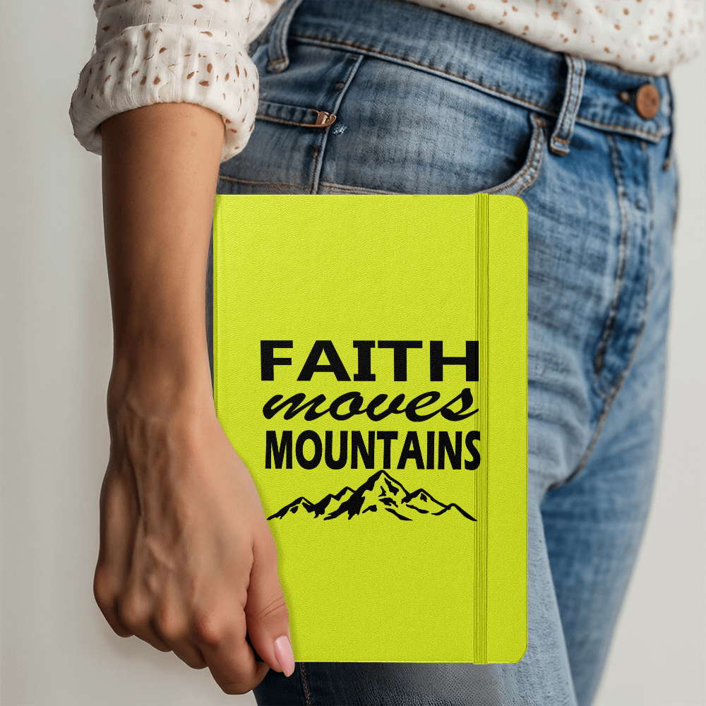 Faith Moves Mountains (Black) - Ambassador Bound Journal - Gift for Her - Gift for Him