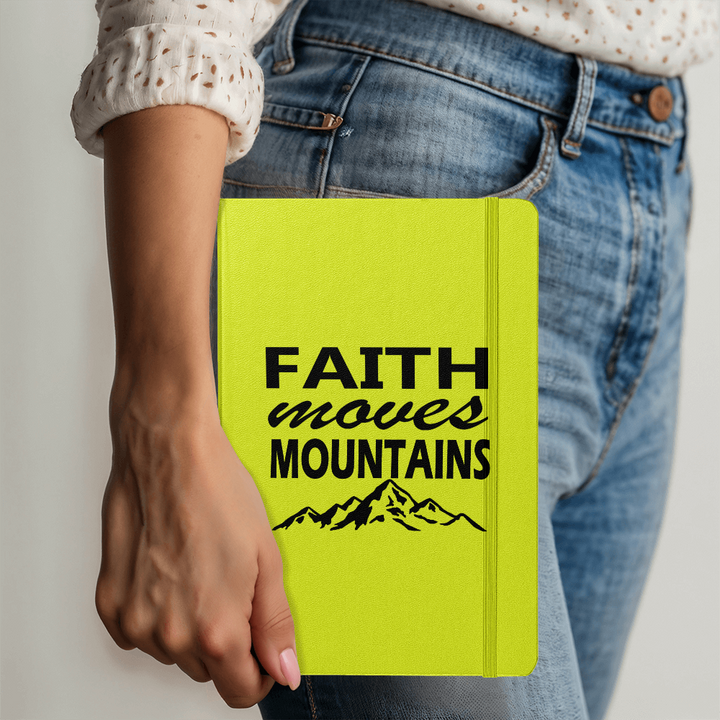 Faith Moves Mountains (Black) Ambassador Bound Journal – Gift for Her - Gift for Him
