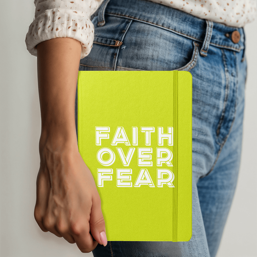 Faith Over Fear (White) - Ambassador Bound Journal - Gift for Her - Gift for Him