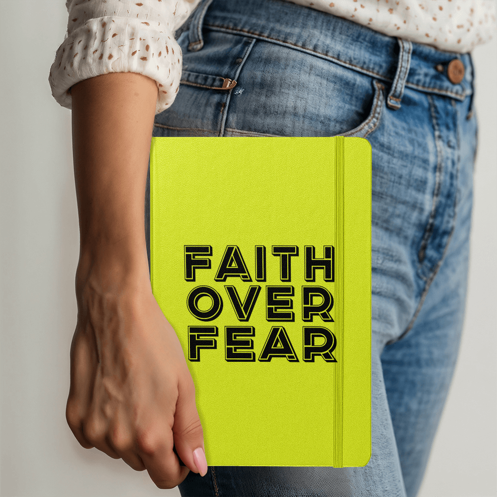 Faith Over Fear (Black) Ambassador Bound Journal – Gift for Her - Gift for Him
