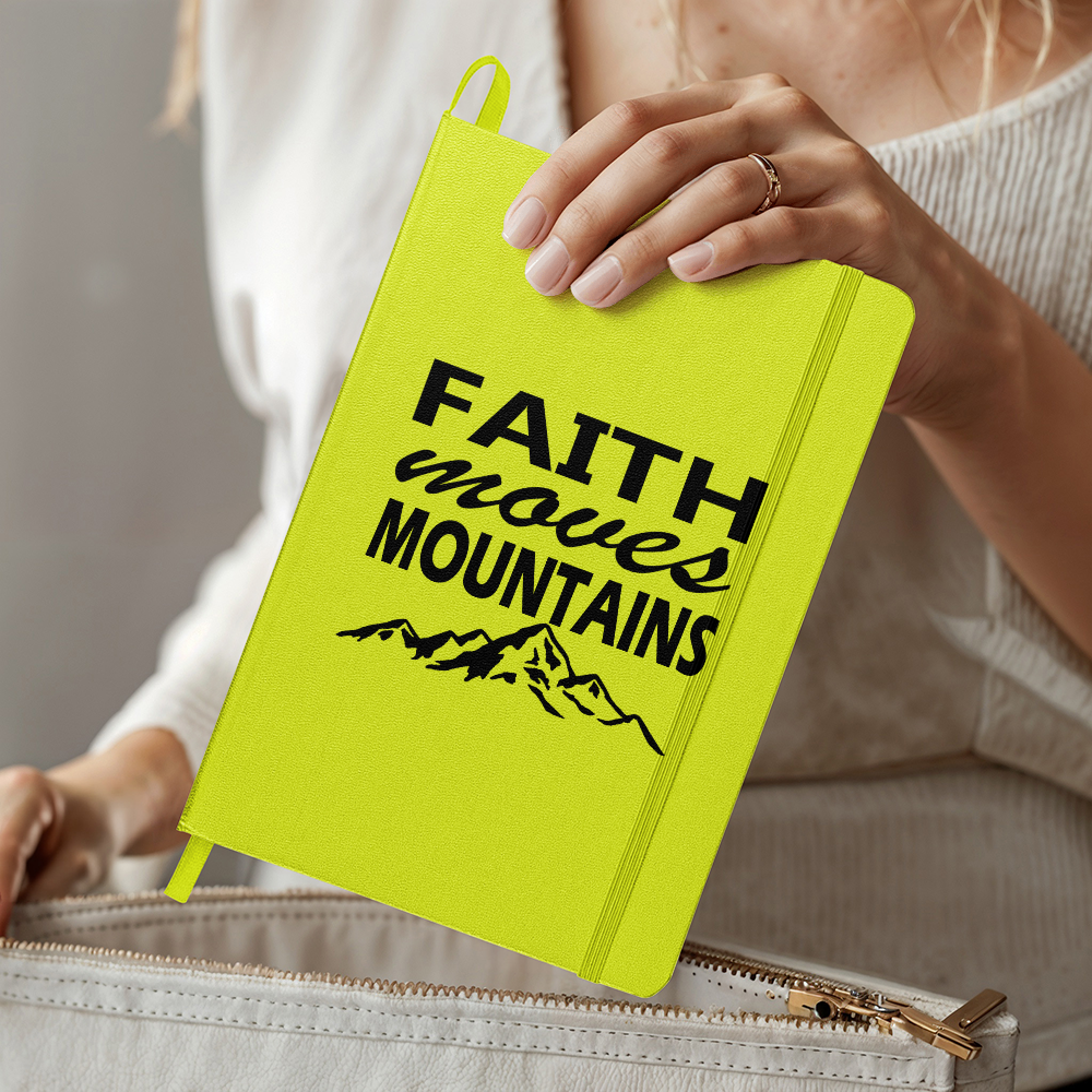 Faith Moves Mountains (Black) Ambassador Bound Journal – Gift for Her - Gift for Him