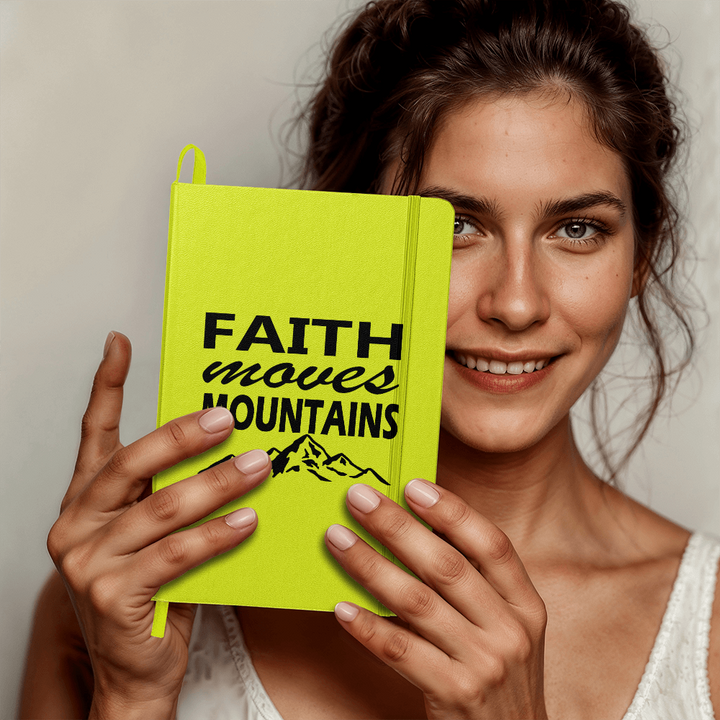 Faith Moves Mountains (Black) Ambassador Bound Journal – Gift for Her - Gift for Him