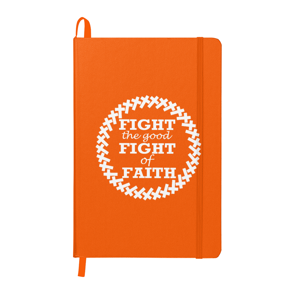 Fight The Good Fight Of Faith (White) - Ambassador Bound Journal - Gift for Her - Gift for Him