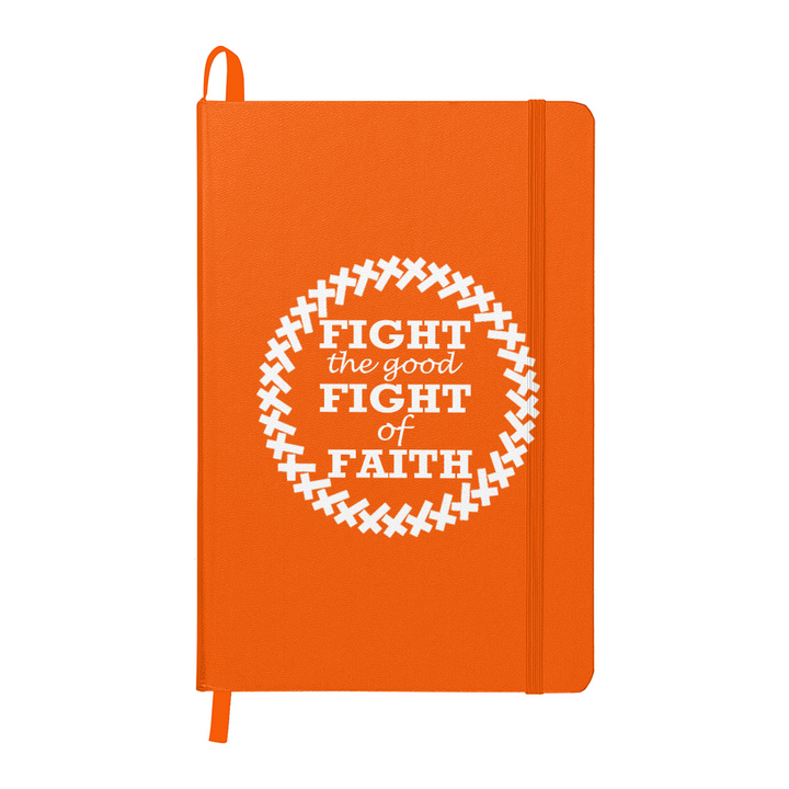 Fight The Good Fight Of Faith (White) - Ambassador Bound Journal - Gift for Her - Gift for Him