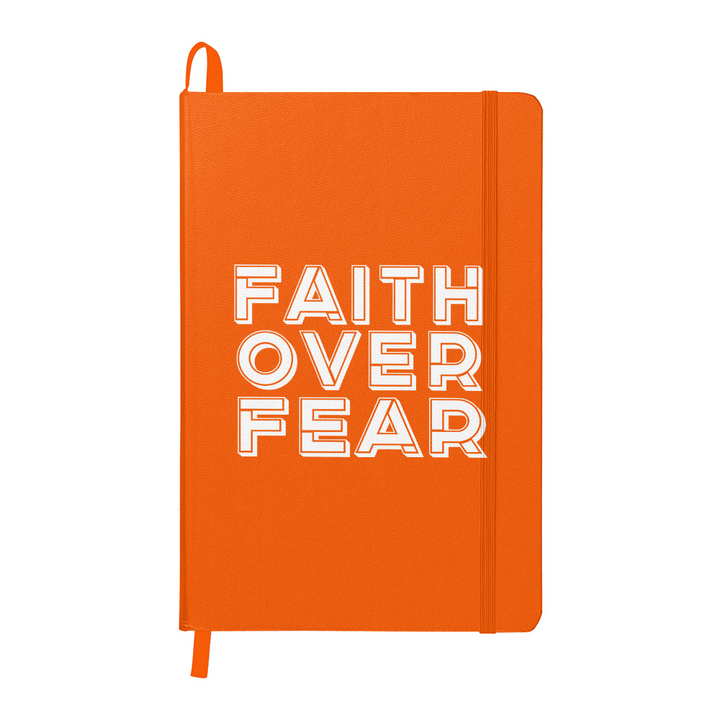 Faith Over Fear (White) Ambassador Bound Journal – Gift for Her - Gift for Him