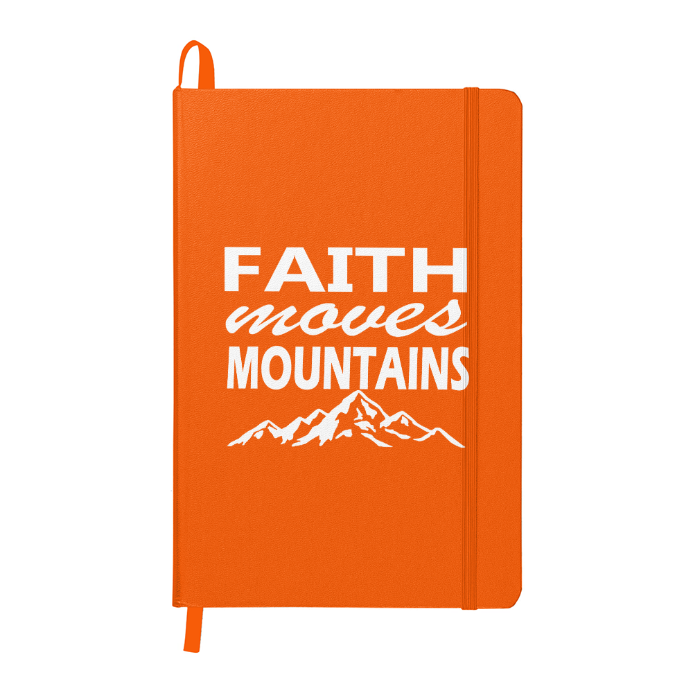 Faith Moves Mountains (White) - Ambassador Bound Journal - Gift for Her - Gift for Him