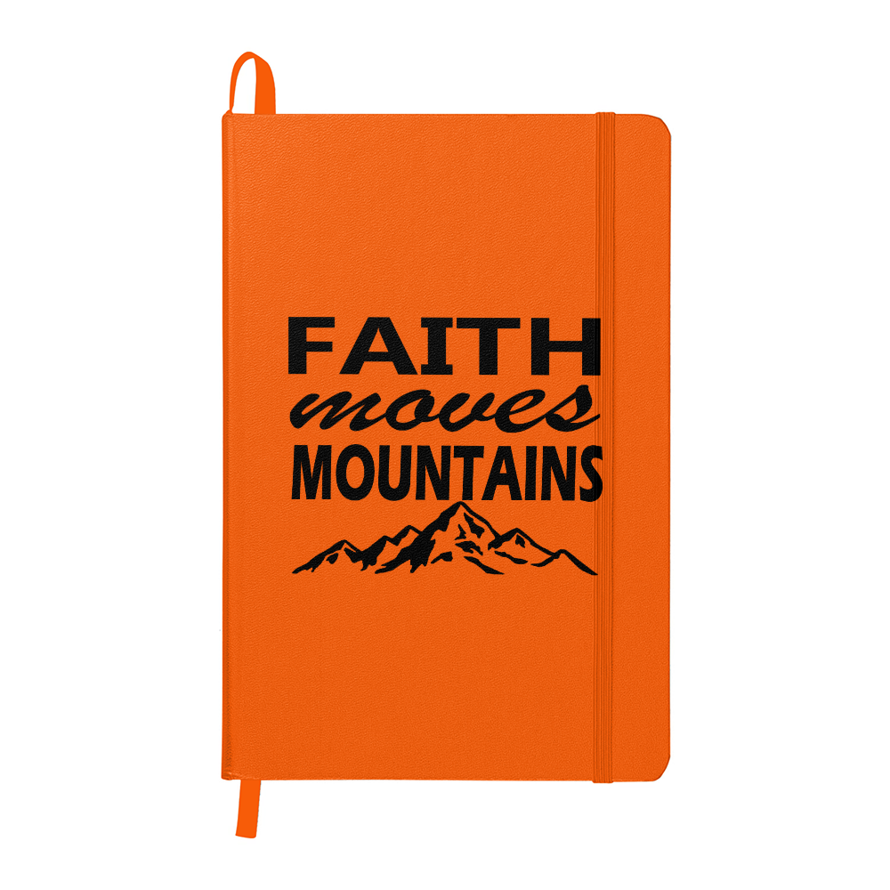 Faith Moves Mountains (Black) - Ambassador Bound Journal - Gift for Her - Gift for Him