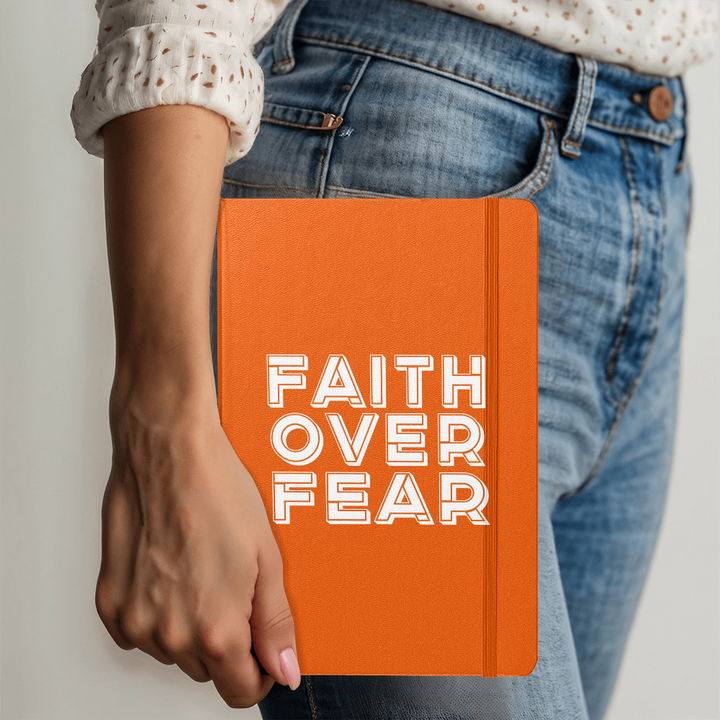 Faith Over Fear (White) Ambassador Bound Journal – Gift for Her - Gift for Him