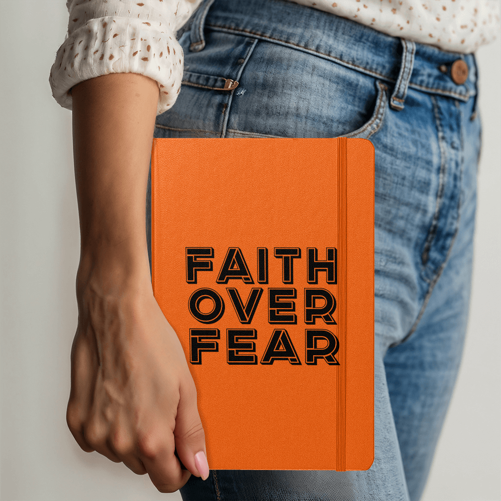 Faith Over Fear (Black) - Ambassador Bound Journal - Gift for Her - Gift for Him