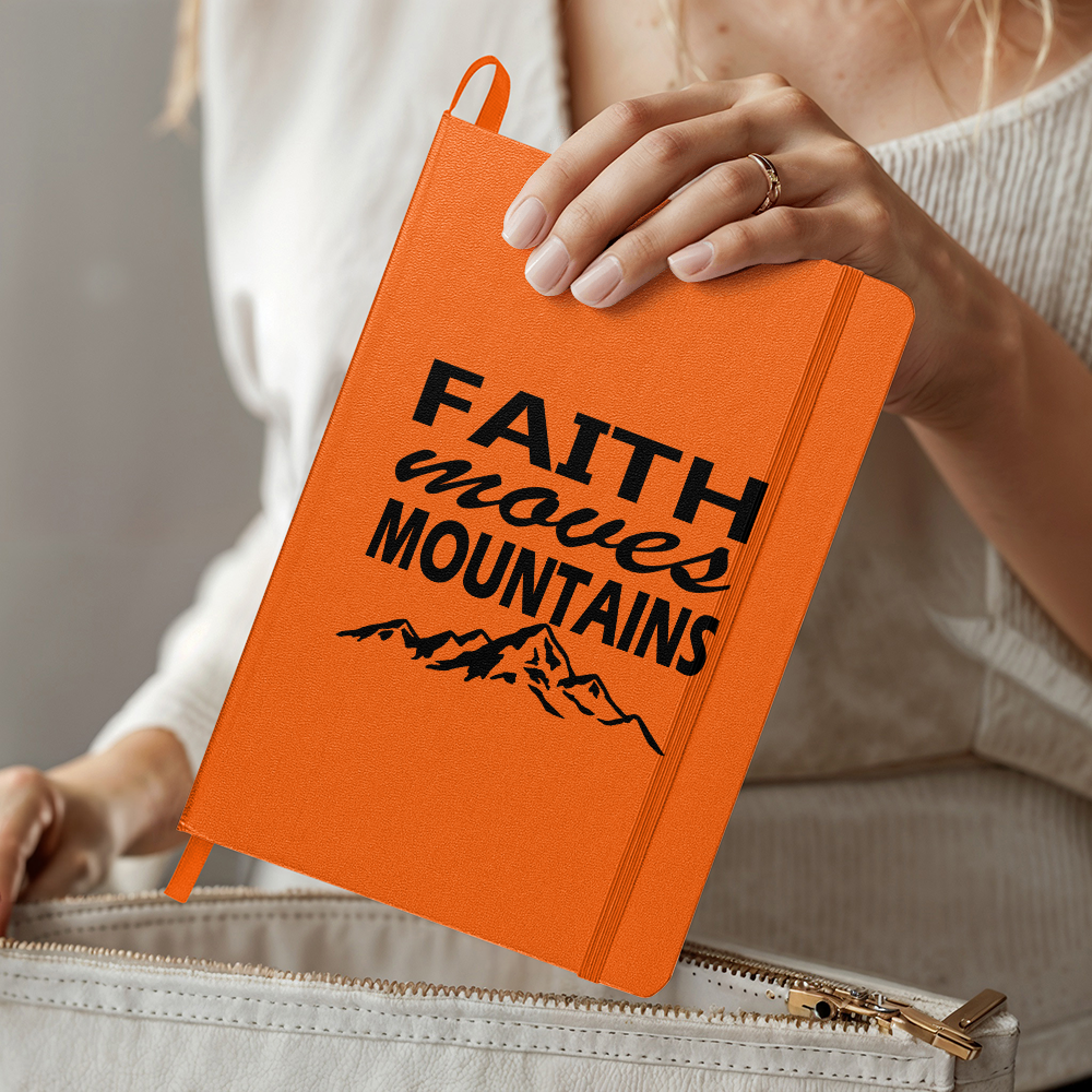 Faith Moves Mountains (Black) Ambassador Bound Journal – Gift for Her - Gift for Him
