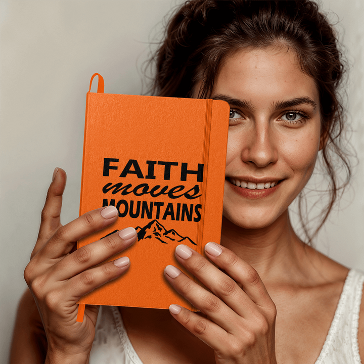 Faith Moves Mountains (Black) Ambassador Bound Journal – Gift for Her - Gift for Him