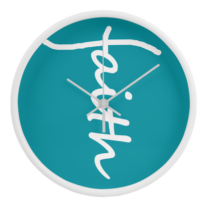 Faith (White) - Wood Frame 10” Clock - Gift for Her - Gift for Him