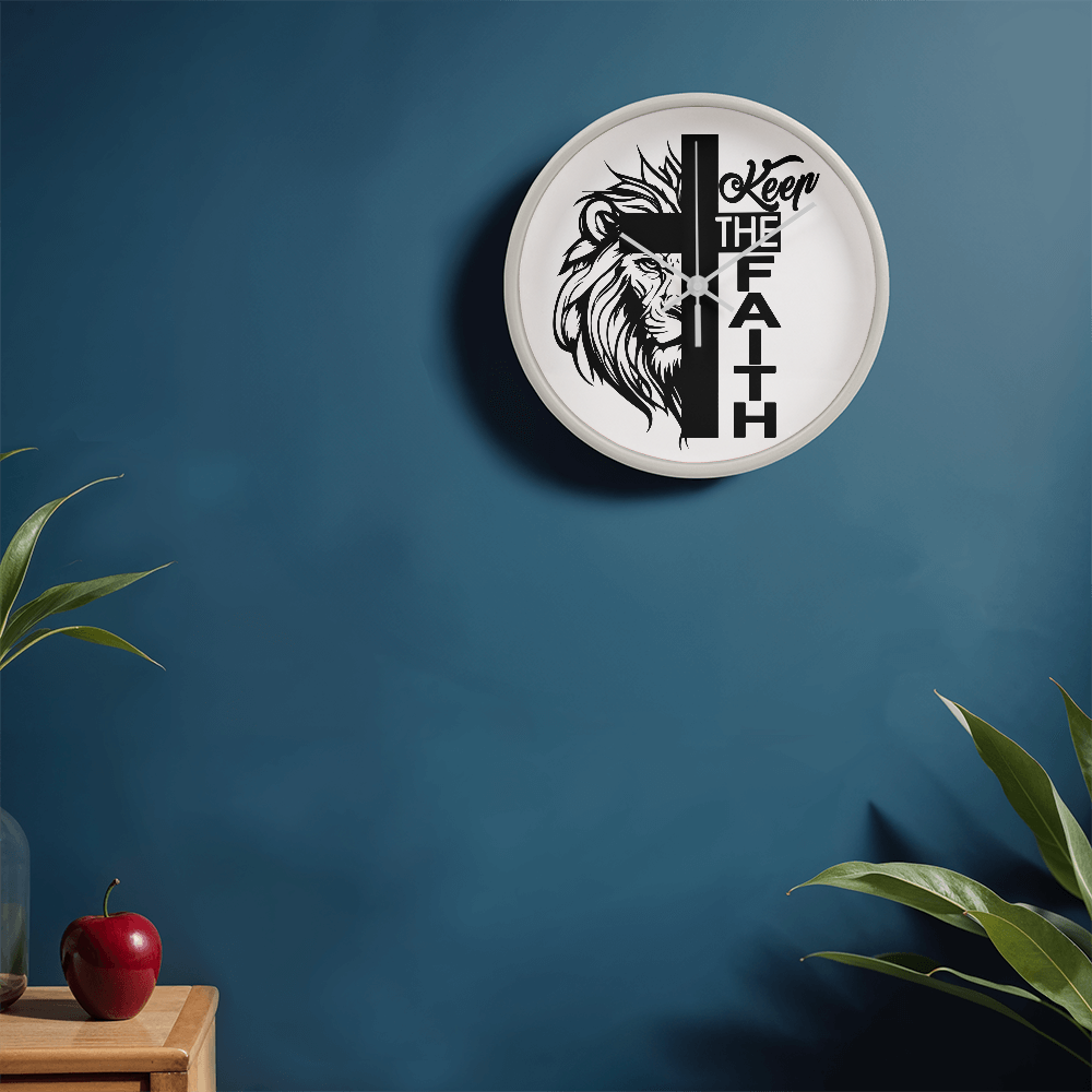 Keep The Faith Wood Frame 10” Clock – Gift for Her - Gift for Him