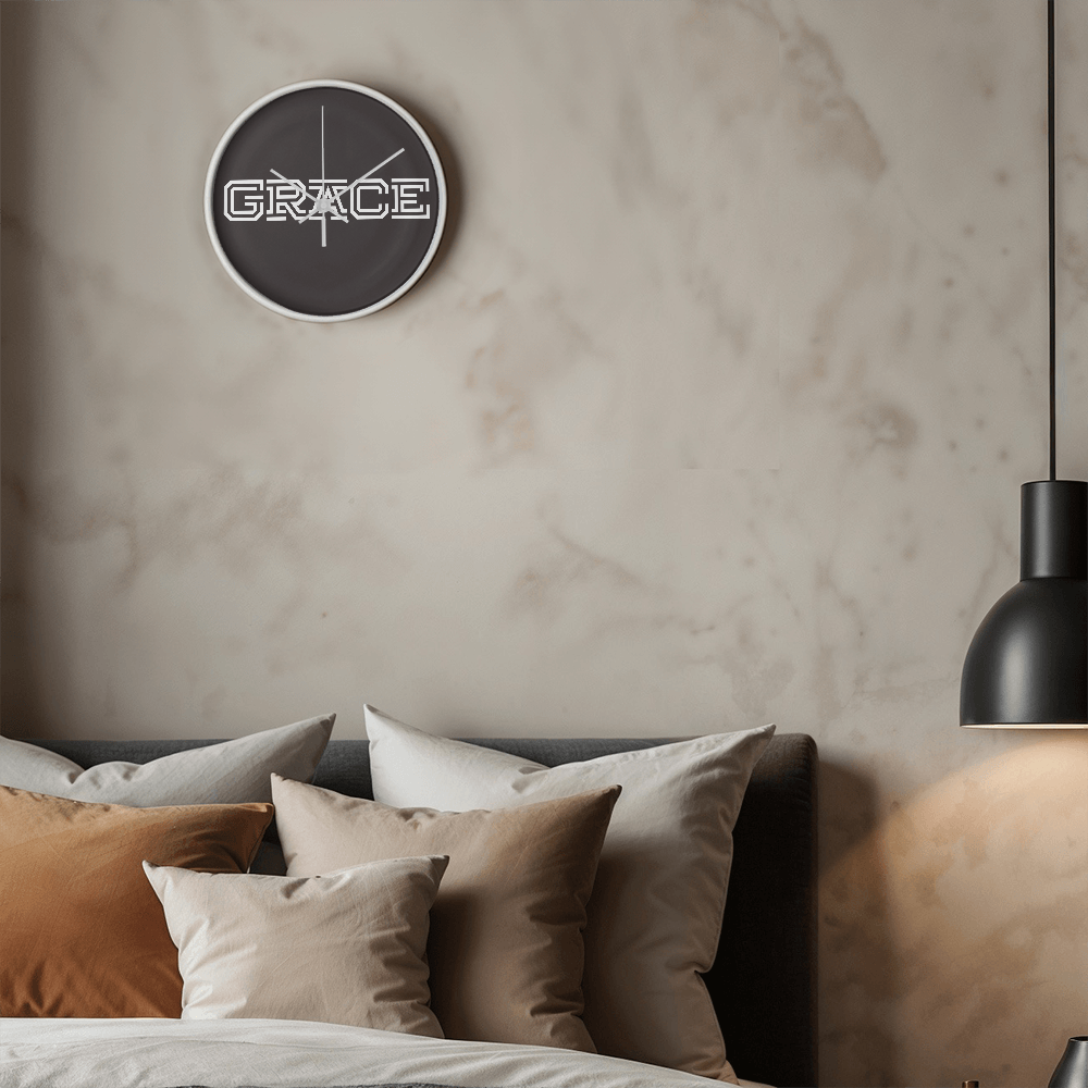 GRACE - Wooden Frame 10" Clock - Gift for Her - Gift for Him