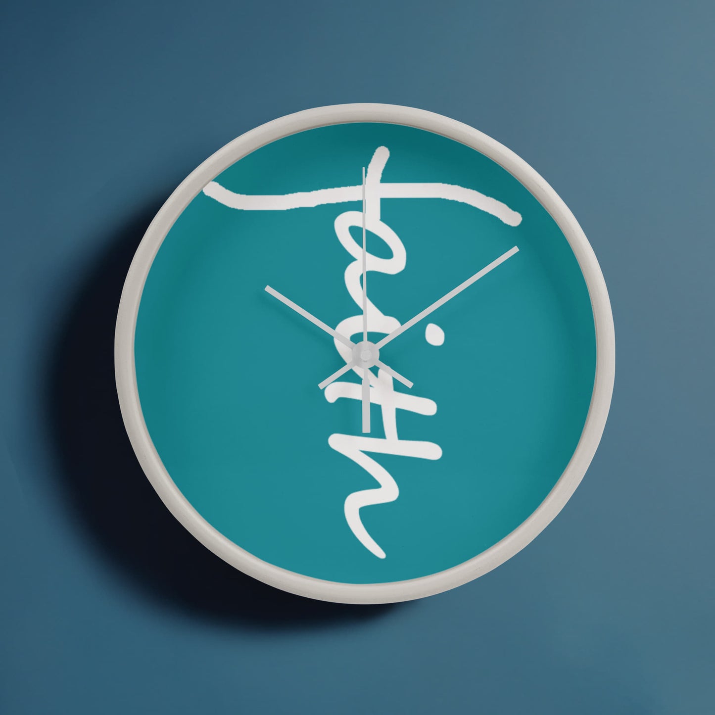 Faith (White) - Wood Frame 10” Clock - Gift for Her - Gift for Him