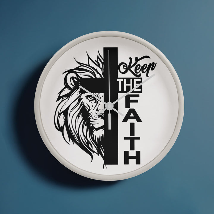 Keep The Faith Wood Frame 10” Clock – Gift for Her - Gift for Him