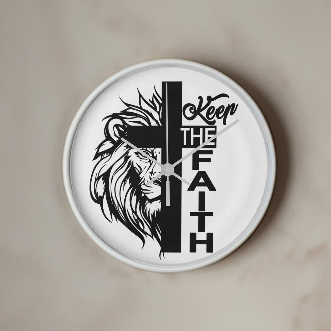 Keep The Faith Wood Frame 10” Clock – Gift for Her - Gift for Him