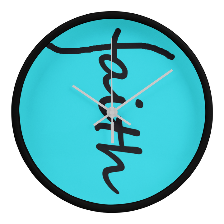 Faith (Black) – Wood Frame 10" Clock – Gift for Her – Gift for Him