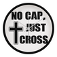 No Cap, Just Cross - Wooden Frame 10" Clock - Gift for Her - Gift for Him