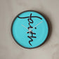 Faith (Black) - Wood Frame 10” Clock - Gift for Her - Gift for Him