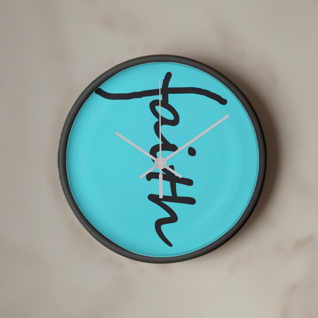 Faith (Black) – Wood Frame 10" Clock – Gift for Her – Gift for Him