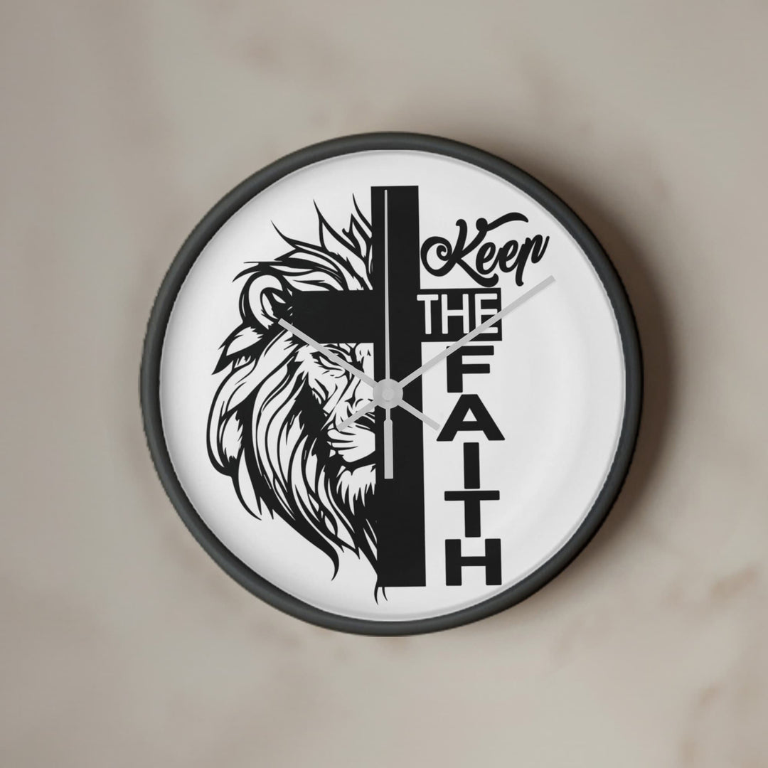 Keep The Faith Wood Frame 10” Clock – Gift for Her - Gift for Him