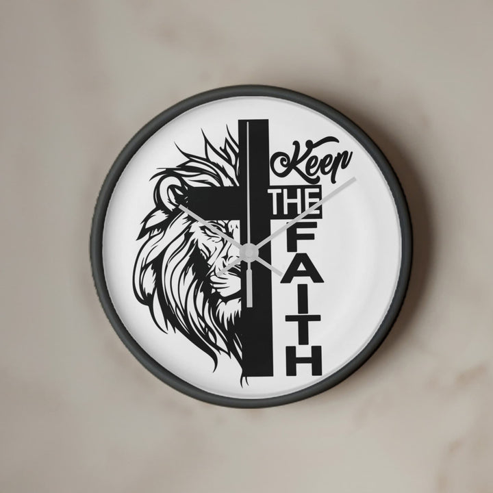 Keep The Faith Wood Frame 10” Clock – Gift for Her - Gift for Him