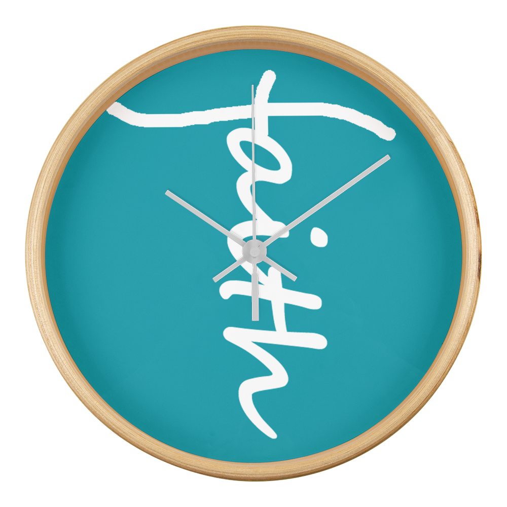 Faith (White) – Wood Frame 10" Clock – Gift for Her – Gift for Him