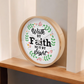 Walk By Faith Not By Sight - Wood Frame 10” Clock - Gift for Her - Gift for Him