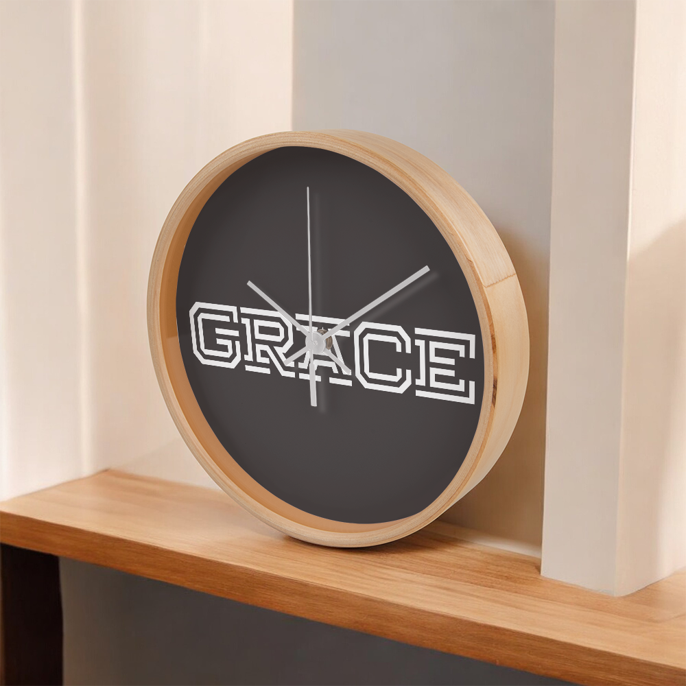 GRACE - Wooden Frame 10" Clock - Gift for Her - Gift for Him